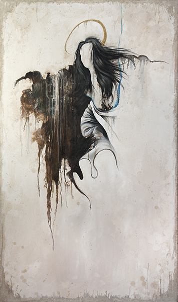 'Ascension', Oil on canvas, 170cm.X100cm. 2013 Copyright © Yorgos Papakarmezis